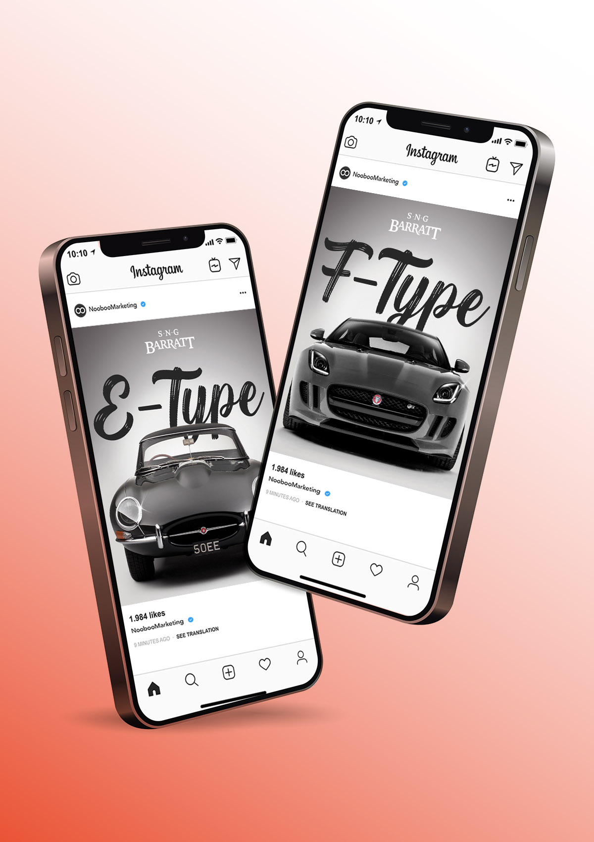 Jaguar E-Type F-Type Social Media - Nooboo – creative marketing agency in Oxfordshire